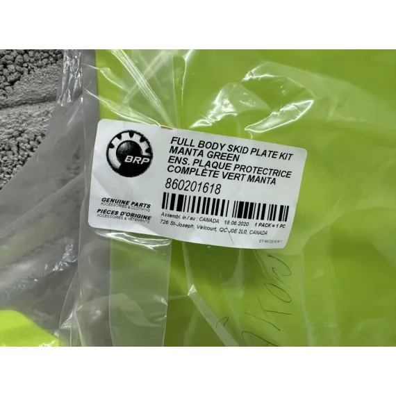 Bukplate Ski Doo G4 grønn